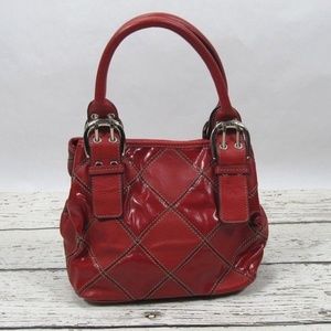 Tignanello Red Small Women's Leather Purse Handbag